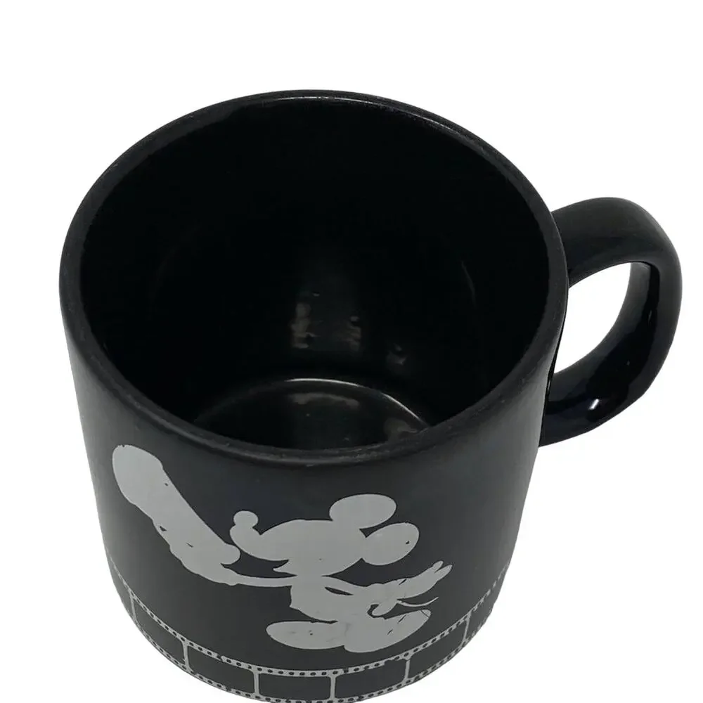 Walt Disney Studios Vintage Black Directors Mickey Silhouette Ceramic Coffee Mug